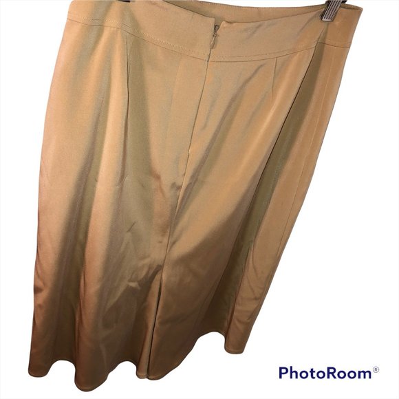 FENDI SAFARI STYLE AS NEW camel khaki cotton pencil skirt 44 10 ITALY - Picture 3 of 4